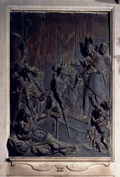 St. Anthony Distributing Alms, relief från Salviati-kapellet (brons)